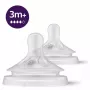 Philips Avent Natural Response Tetine pentru biberon, flux rapid, 3m+, set de 2, silicon, transparent