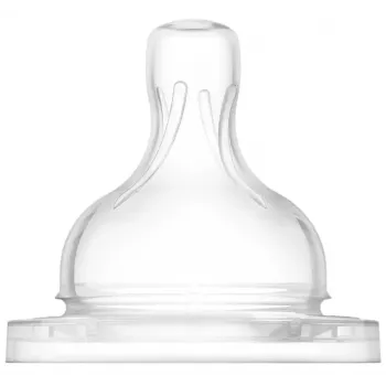 Tetine din silicon pentru biberon Philips Avent Anti-colic, debit mediu, 3M+, pachet de 2