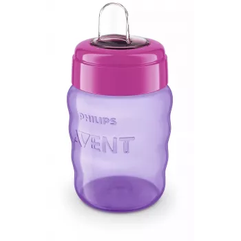 Cană de antrenament Philips AVENT Easy Sip 9m+ 260ml gura din silicon roz