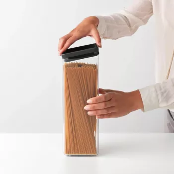 Recipient pătrat pentru păstrarea alimentelor Brabantia 2,5L gri închis