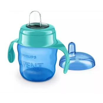 Cană de antrenament Philips AVENT Easy Sip cu mânere, 6M+, 200ml, gura din silicon, verde
