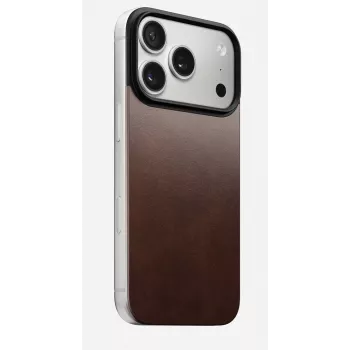 Carcasă magnetică din piele NOMAD pentru iPhone 17 Pro compatibilă MagSafe, piele Horween Rustic Brown