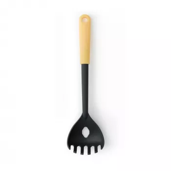 Lingură pentru spaghetti Brabantia, galben vanilie, nailon, rezistentă la căldură, lavabilă în mașina de spălat vase