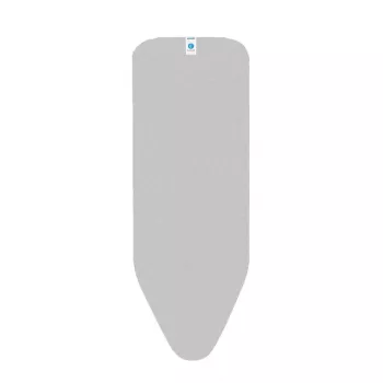 Husă pentru masă de călcat Brabantia, 124x45 cm, bumbac metalizat, spumă 2mm, gri metalic