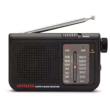 Radio portabil analogic de buzunar AM/FM AIWA RS-55/BK, negru