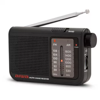 Radio portabil analogic de buzunar AM/FM AIWA RS-55/BK, negru