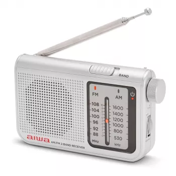Radio portabil analogic de buzunar AM/FM AIWA RS-55/SL, gri