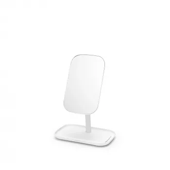Oglindă de perete cu raft de depozitare BRABANTIA ReNew, albă