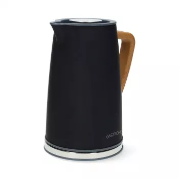 Fierbător electric Gastronoma 18130006, 1,7 L, 2200 W, oțel inoxidabil, negru, fără cablu, bază 360°