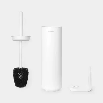 Perie de toaletă cu suport Brabantia ReNew, Mineral White