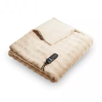 Duux Yentl Electric Blanket Bubble Rabbit Faux Fur Beige 200x200 cm (DXOB11)