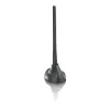 Antenă TV de interior PHILIPS SDV5100/12 cu amplificare 18 dB, UHF/VHF/FM, neagră