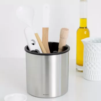 Suport pentru ustensile de bucătărie Brabantia Profile Line, oțel inox mat