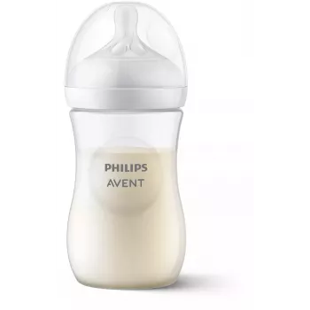 Biberon Philips AVENT Natural Response 260 ml, tetină cu debit mediu, 1m+
