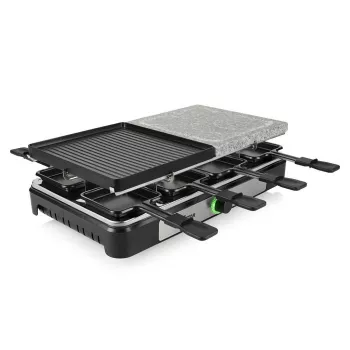 Aparat de raclette Tristar RA-2747 cu strat antiaderent, bec indicator, funcție grill, negru, piatră