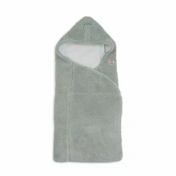 Pătură de înfășat bebeluș Lodger WPT 109 Wrapper Teddy Silk Touch, crem