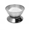 Cântar de bucătărie digital Tristar KW-2453 cu bol din oțel inoxidabil, capacitate 5 kg, precizie 1 g, afișaj LCD, funcție tară, argintiu
