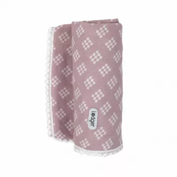 Lodger Swaddle Tribe păturică de înfășat din muselină 120x120 cm Rose