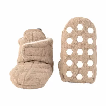 Lodger Slipper Folklore papuci din fleece pentru bebeluși, bej, 6-12 luni