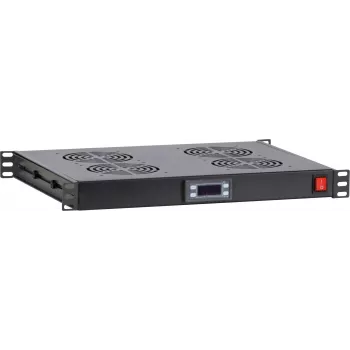 Unitate de ventilatoare DS-IT 19 inch cu 4 ventilatoare și termostat (DS-FT1U4TM)