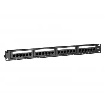 Patch panel de rețea DS-IT CAT 6 UTP, 19 inch, 24 porturi DS-Patch6-24UTP