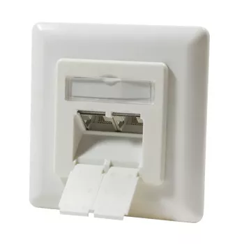 DSIT DC-Wall-In-STP6-I priză dublă RJ45 Cat. 6 ecranată, îngropată, fildeș