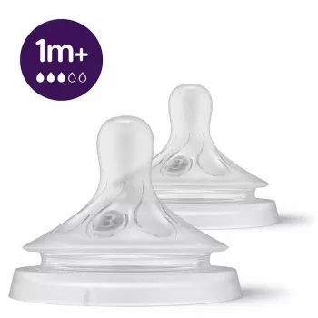 Philips Avent Natural Response tetine din silicon debit mediu 1M+ (2 buc.)