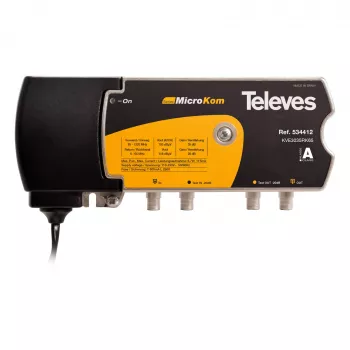 Amplificator de bandă largă CATV Televes KVE3035RK65 30/35dB cu cale de retur 5-65MHz 28dB (534412)