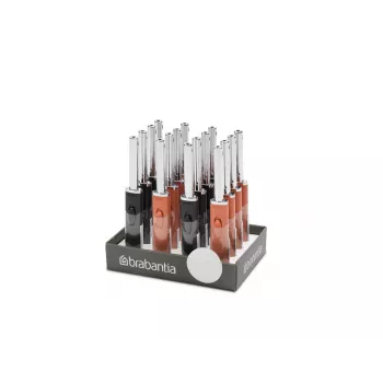 Brichetă Brabantia Utility 127267 – brichetă reîncărcabilă cu gaz butan, flacără reglabilă, siguranță pentru copii, aprindere piezoelectrică, negru