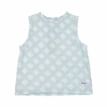 Tricou fără mâneci pentru bebeluși Lodger Tank Topper Tribe Muslin, Ice Flow, 68 cm