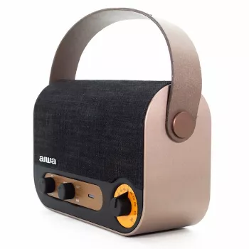 Radio portabil Bluetooth AIWA RBTU-600 cu FM, USB, AUX-in, MicroSD, acumulator reîncărcabil