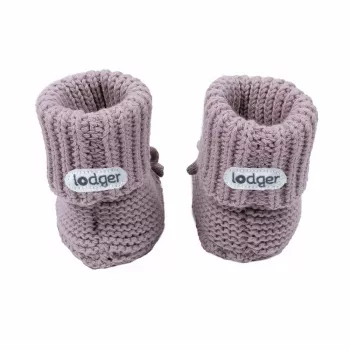 Papuci tricotați pentru bebeluși Lodger Slipper Knit, roz, 0-6 luni