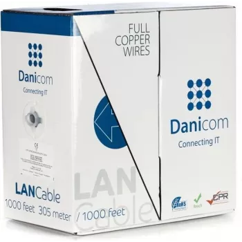 Cablu DSIT DANICOM CAT5E UTP 305m conductor masiv LSZH (Eca) DC-UTP5E-305S-ECA