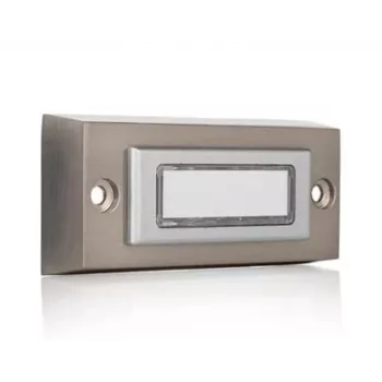 Byron DBW-21036 Stainless Steel Doorbell Push Button with Nameplate