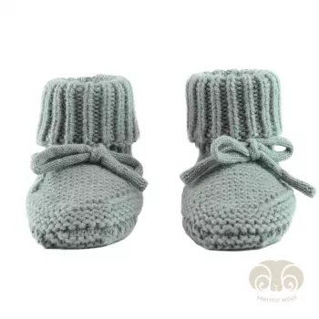 Papuci din lână merinos pentru bebeluși Lodger Slipper Folklore, mătase, 0-6 luni