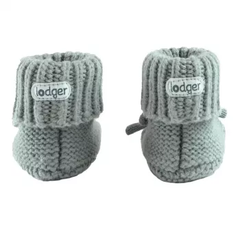 Papuci din lână merinos pentru bebeluși Lodger Slipper Folklore, mătase, 0-6 luni