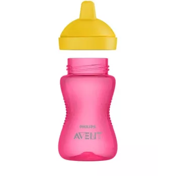 Cană de antrenament Philips Avent My Grippy cu gura tare 300 ml, 18M+, roz