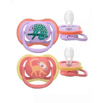 Suzetă Philips AVENT Ultra Air Deco, 18M+, fete, 2 buc.