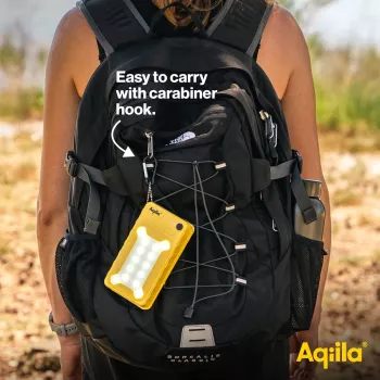 Baterie externă solară Aqiila Powerbird BS10 10000 mAh neagră și portocaliu