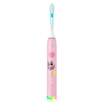 Periuță de dinți electrică sonică cu Bluetooth Philips Sonicare For Kids, roz