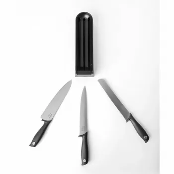 Set bloc de cuțite pentru sertar Brabantia Tasty+, gri închis, 3 cuțite