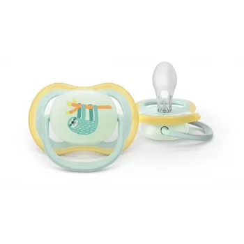 Suzetă Philips Avent Ultra Air Night 0-6 luni, pachet de 2, luminoasă în întuneric, neutru