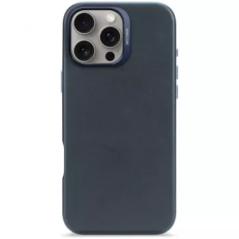 Husă din piele Decoded pentru iPhone 16 Pro Max, compatibilă MagSafe, navy