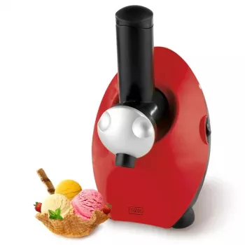 Aparat de sorbet Trebs 99283-B cu bol congelator, 1,5 L, roșu