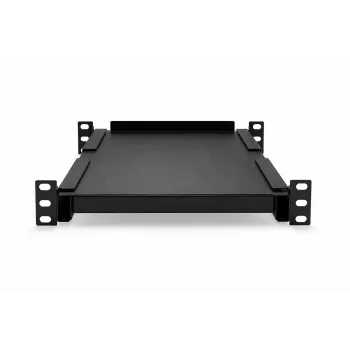 Fund fix universal DSIT DS10-FO34 de 10 inch pentru dulapuri cu adâncime de 450 mm, 1U, negru