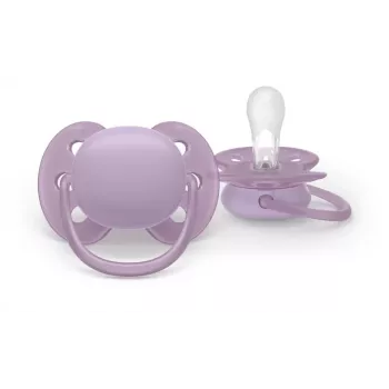 Suzetă Philips Avent Ultra Soft 6-18 luni, neutral, 2 buc.