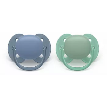 Suzetă Philips Avent Ultra Soft 6-18 luni, 2 buc., băiat