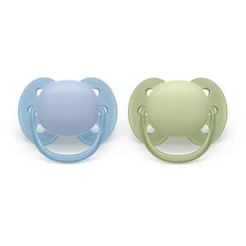 Suzetă Philips Avent Ultra Soft 0-6 luni, neutral, 2 buc.