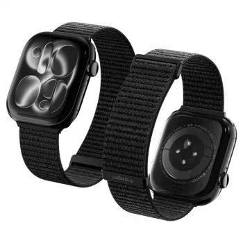 Curea Spigen WBF01 pentru Apple Watch 8/9/10/11/SE/Ultra (44/45/46/49 mm), negru