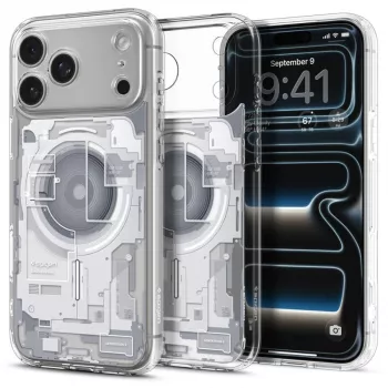 Husă MagSafe Spigen Ultra Hybrid pentru iPhone 17 Pro Max / 18 Pro Max Zero One albă